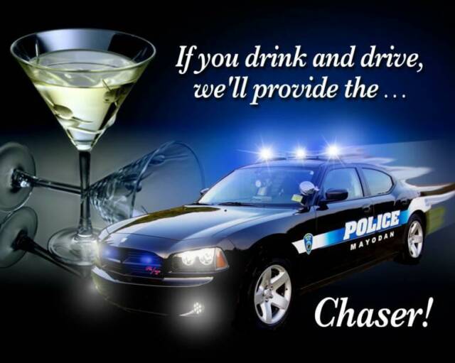 Image result for drink and drive we'll provide the chaser